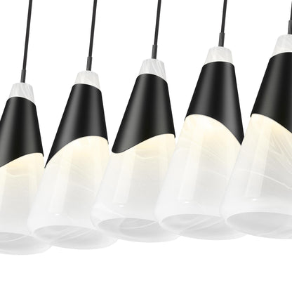 Aimie Linear Chandelier in Detail.
