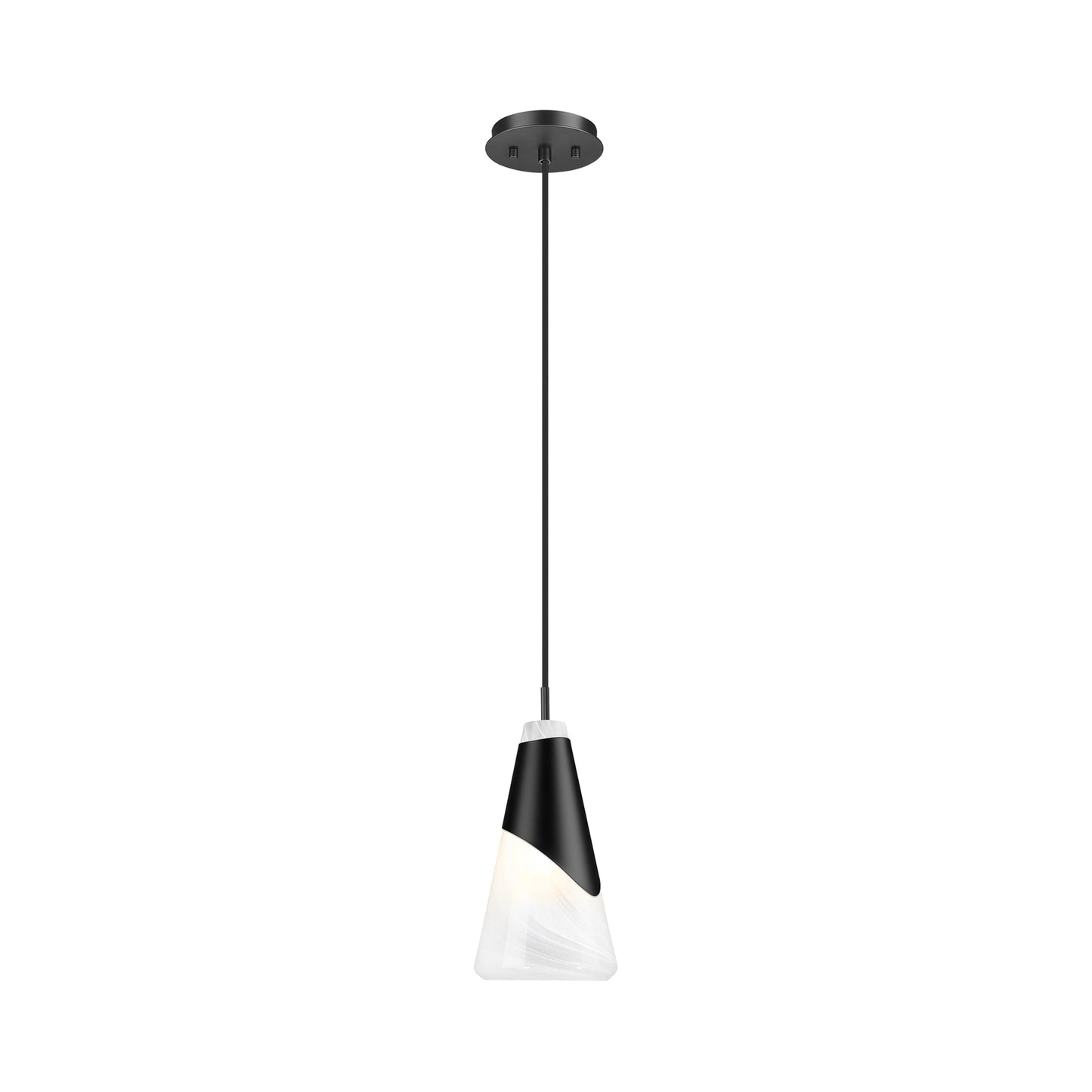 Aimie Pendant Light in Matte Black (Cord/13.25-Inch).