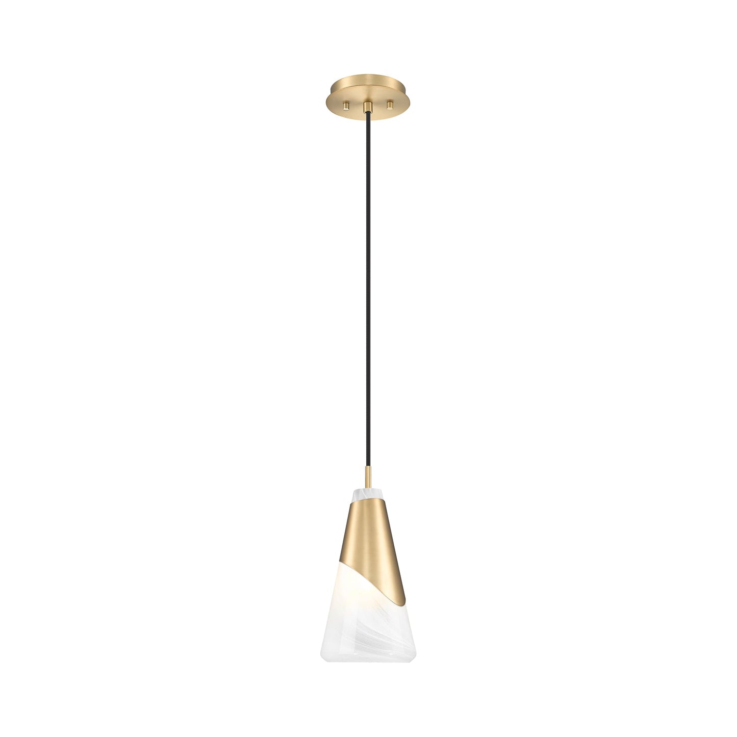 Aimie Pendant Light in Modern Gold (Cord/13.25-Inch).