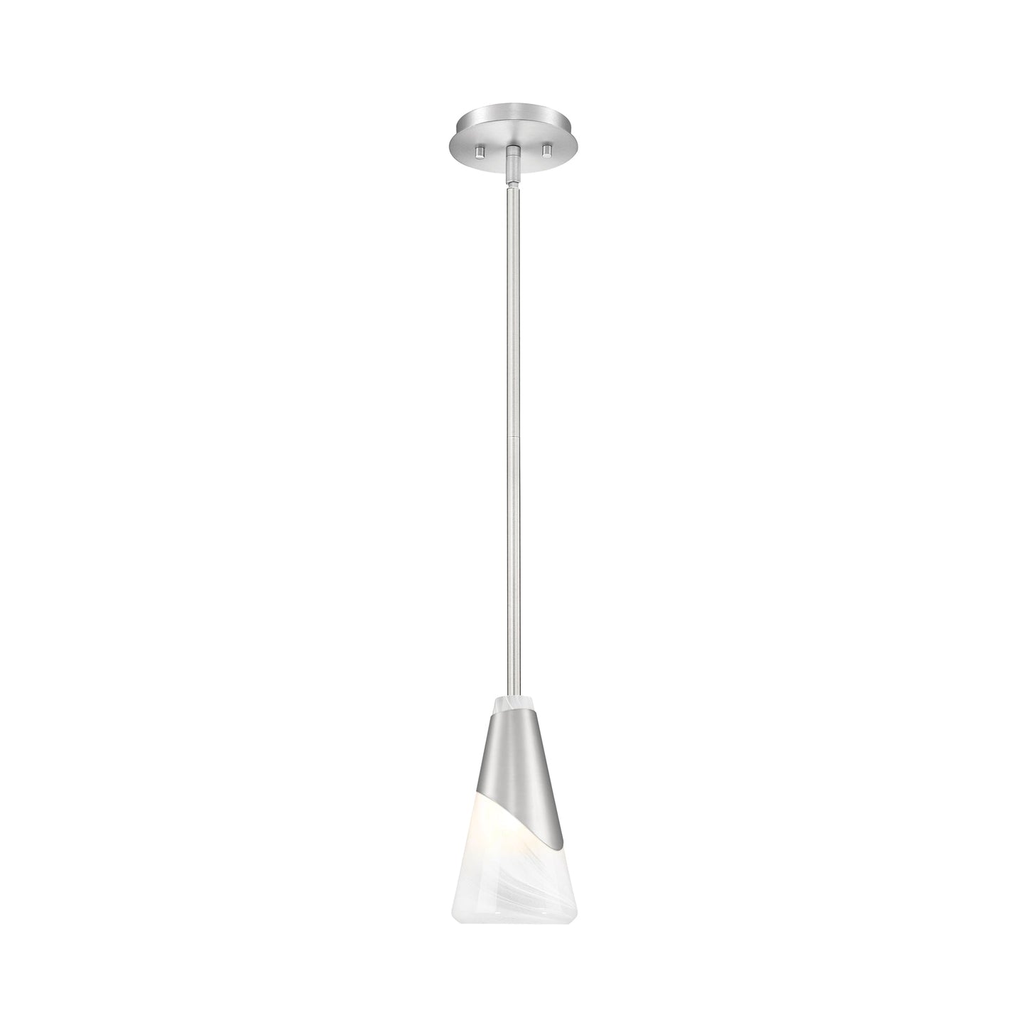 Aimie Pendant Light in Brushed Nickel (Rod/13.25-Inch).