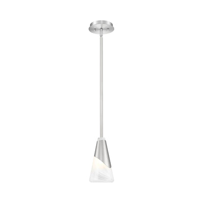 Aimie Pendant Light in Brushed Nickel (Rod/13.25-Inch).
