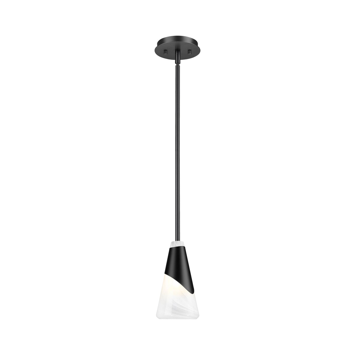 Aimie Pendant Light in Matte Black (Rod/13.25-Inch).