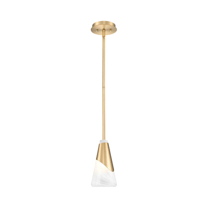 Aimie Pendant Light in Modern Gold (Rod/13.25-Inch).
