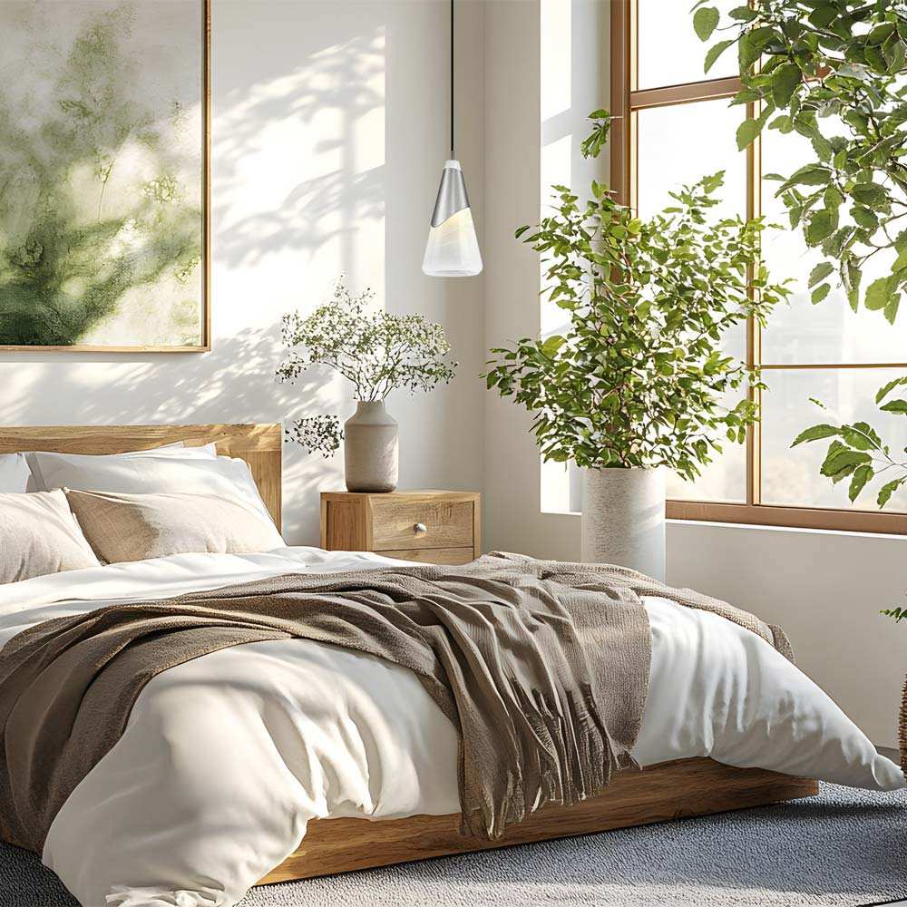 Aimie Pendant Light in bedroom.