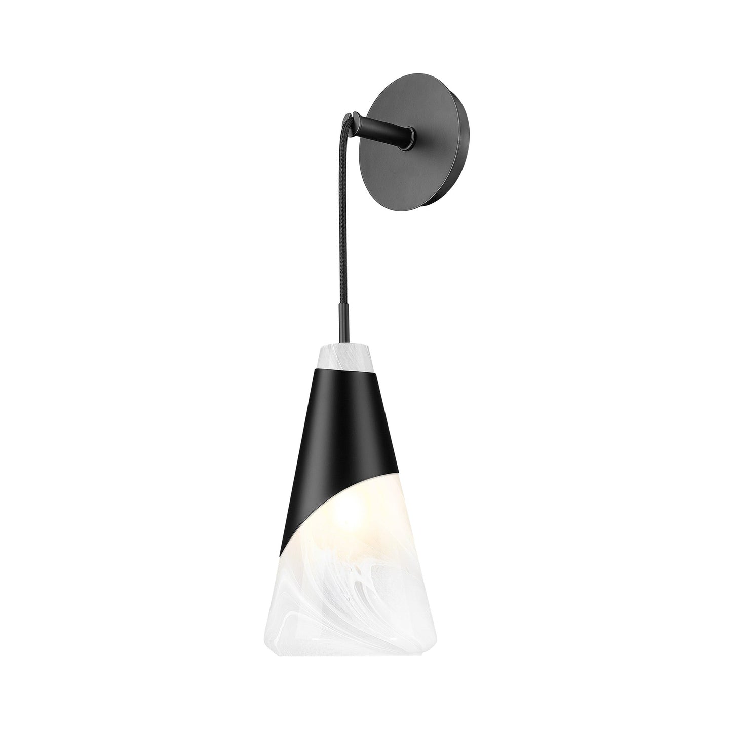Aimie Wall Light in Matte Black.