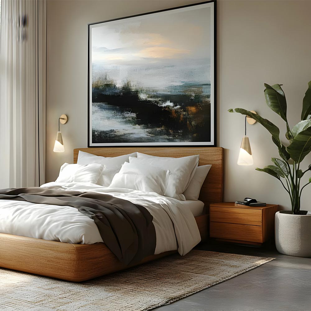 Aimie Wall Light in bedroom.