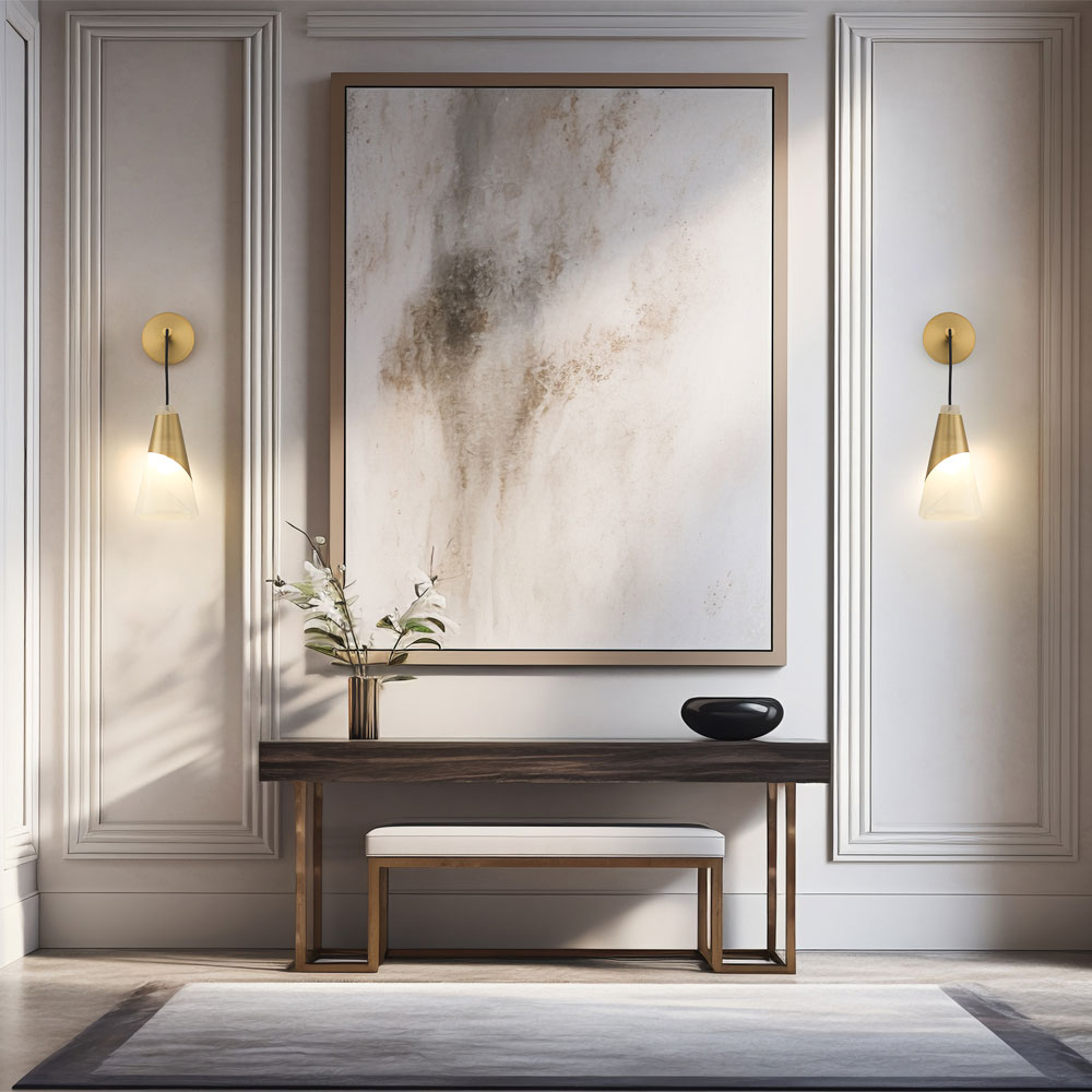 Aimie Wall Light in living room.