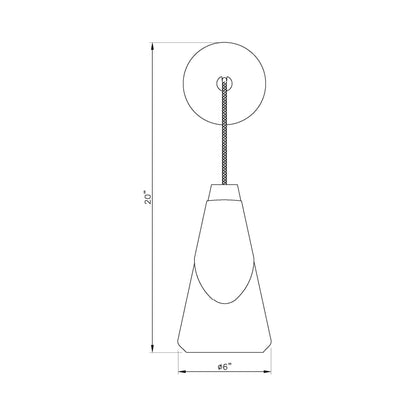 Aimie Wall Light - line drawing.