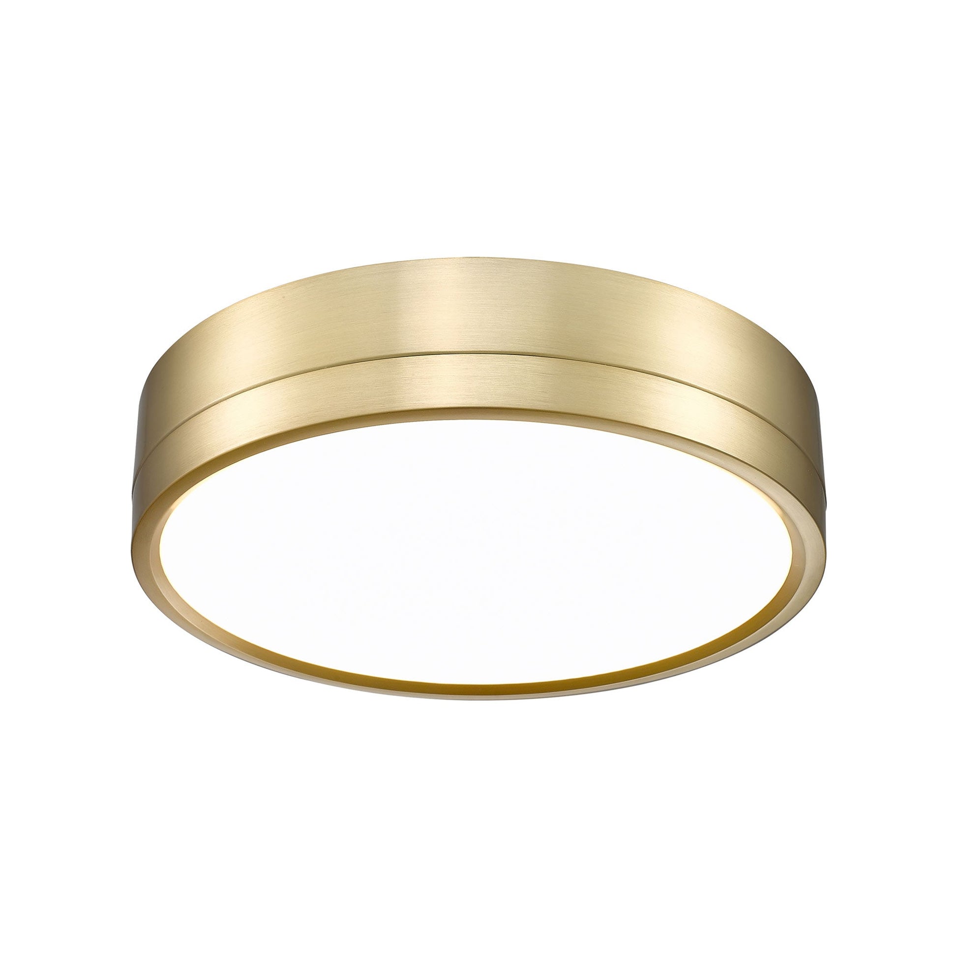 Algar LED Flush Mount Ceiling Light in Modern Gold (12-Inch).