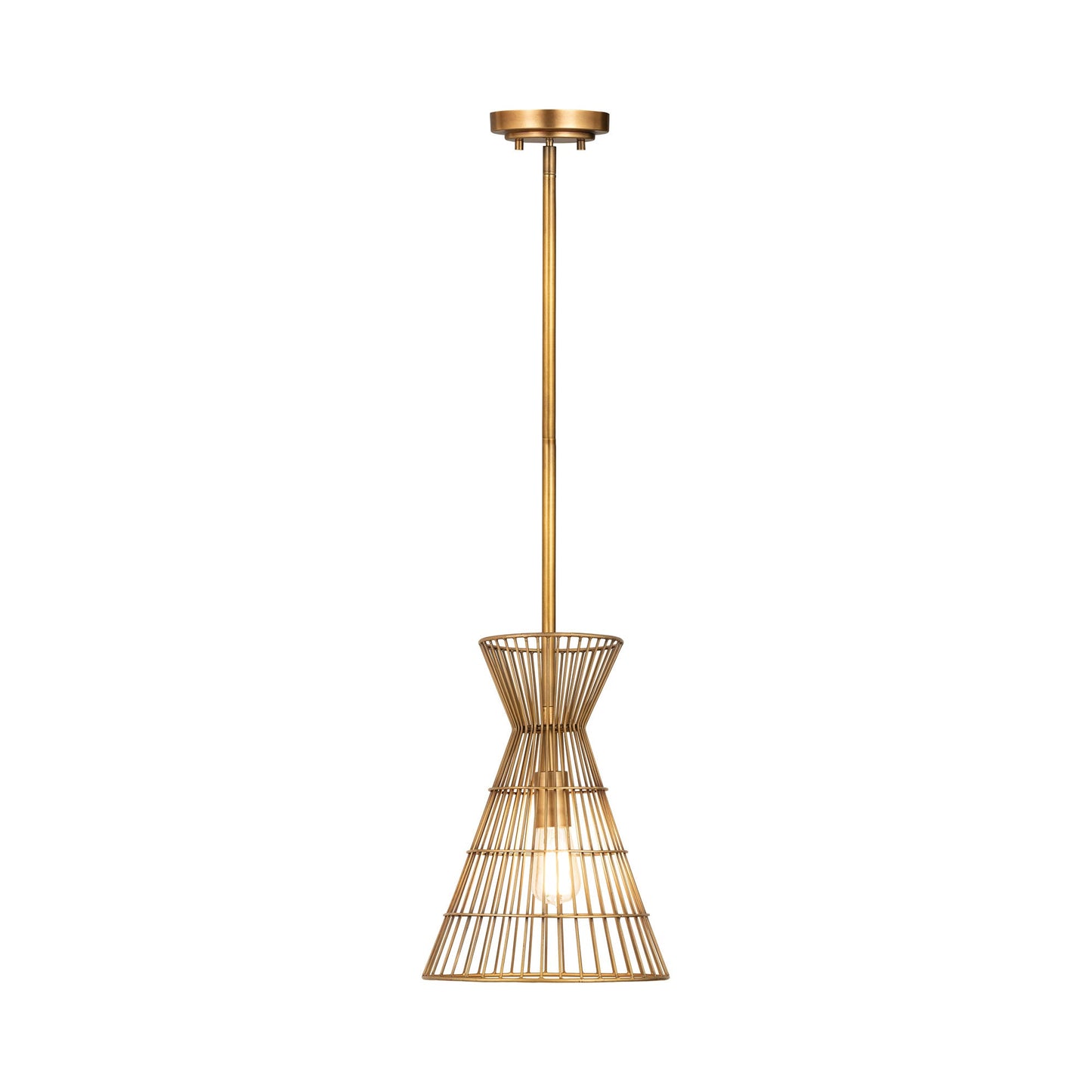 Alito Pendant Light in Rubbed Brass.