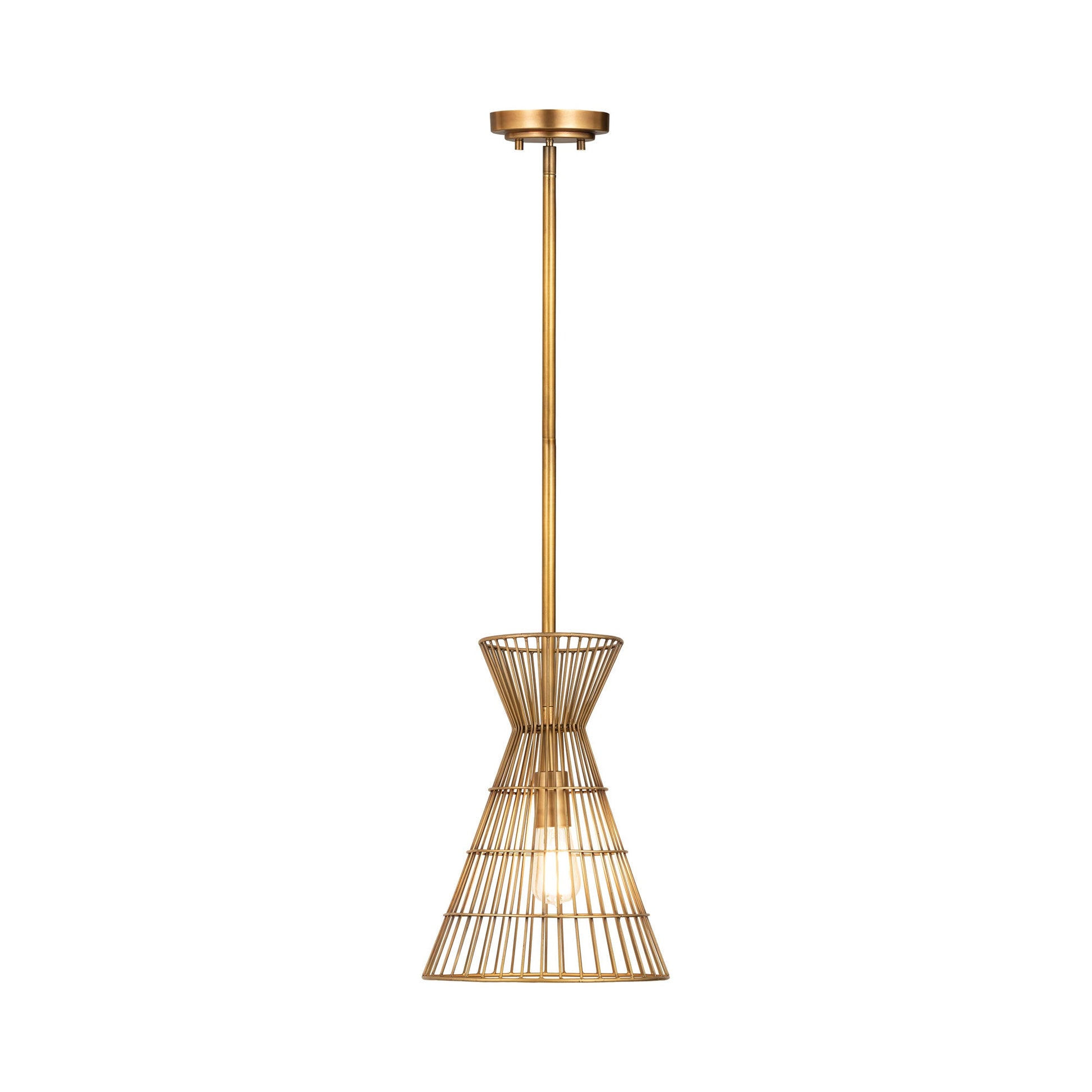 Alito Pendant Light in Rubbed Brass.
