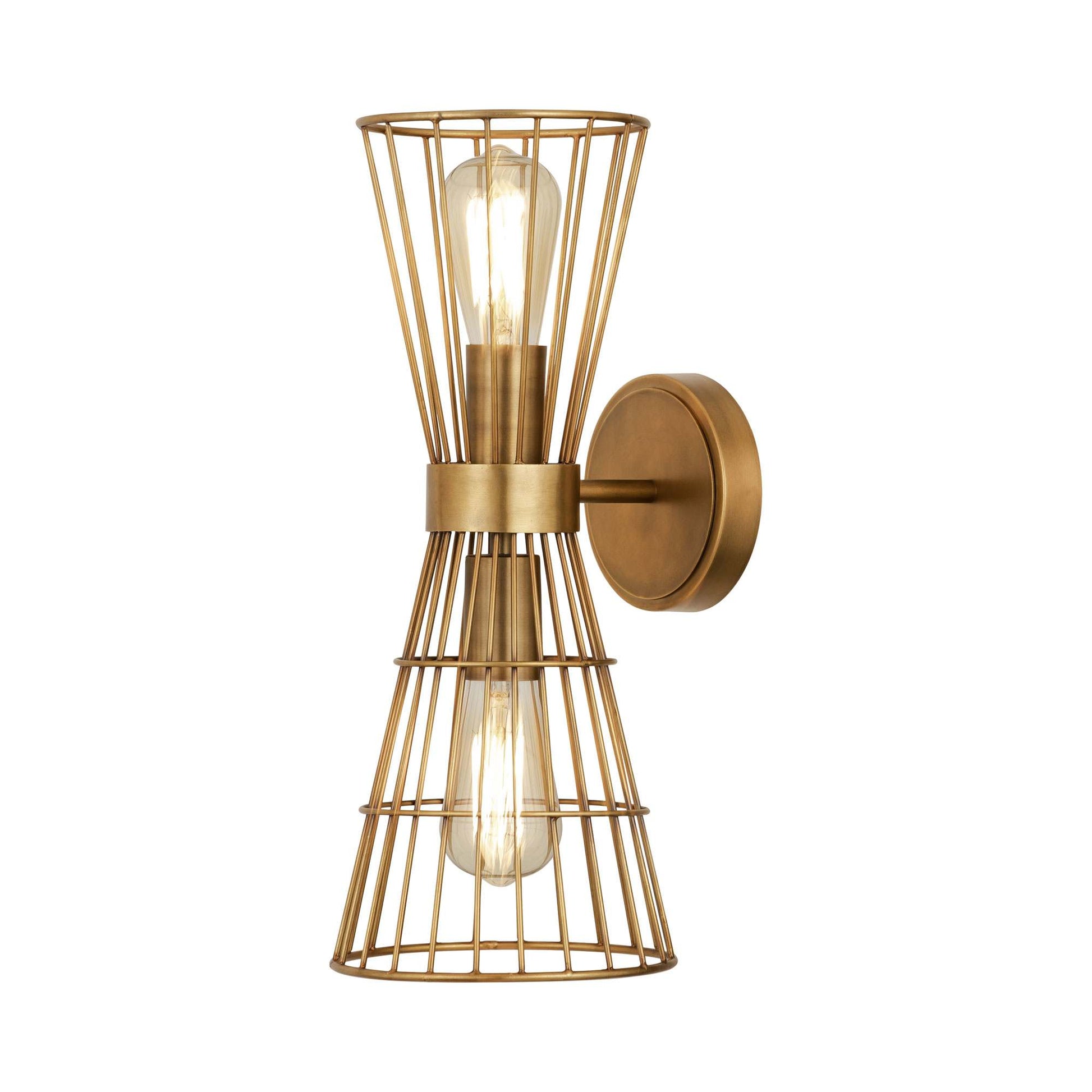 Alito Wall Light in Rubbed Brass.