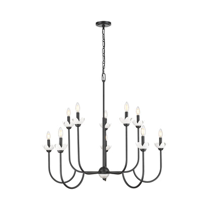 Allistair Chandelier in Matte Black (10-Light).