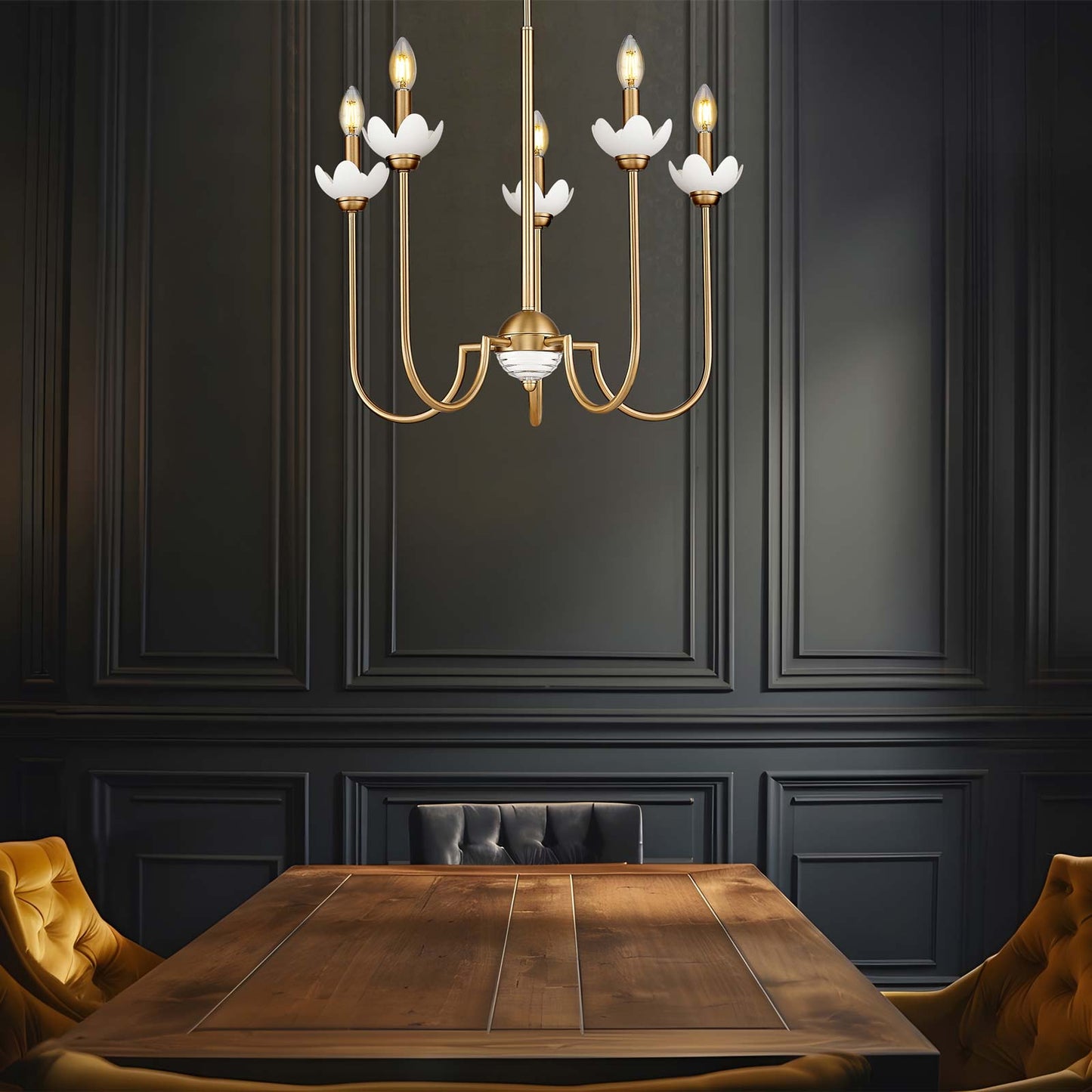 Allistair Chandelier in dining room.