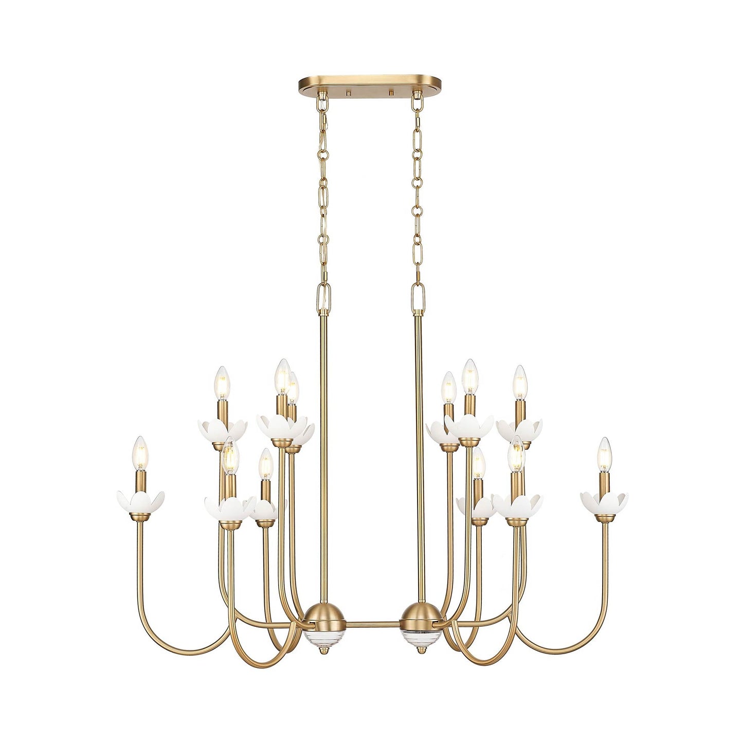 Allistair Linear Chandelier in Modern Gold (12-Light).