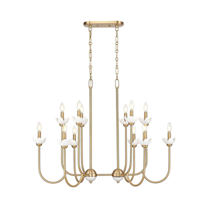 Allistair Linear Chandelier in Modern Gold (12-Light).