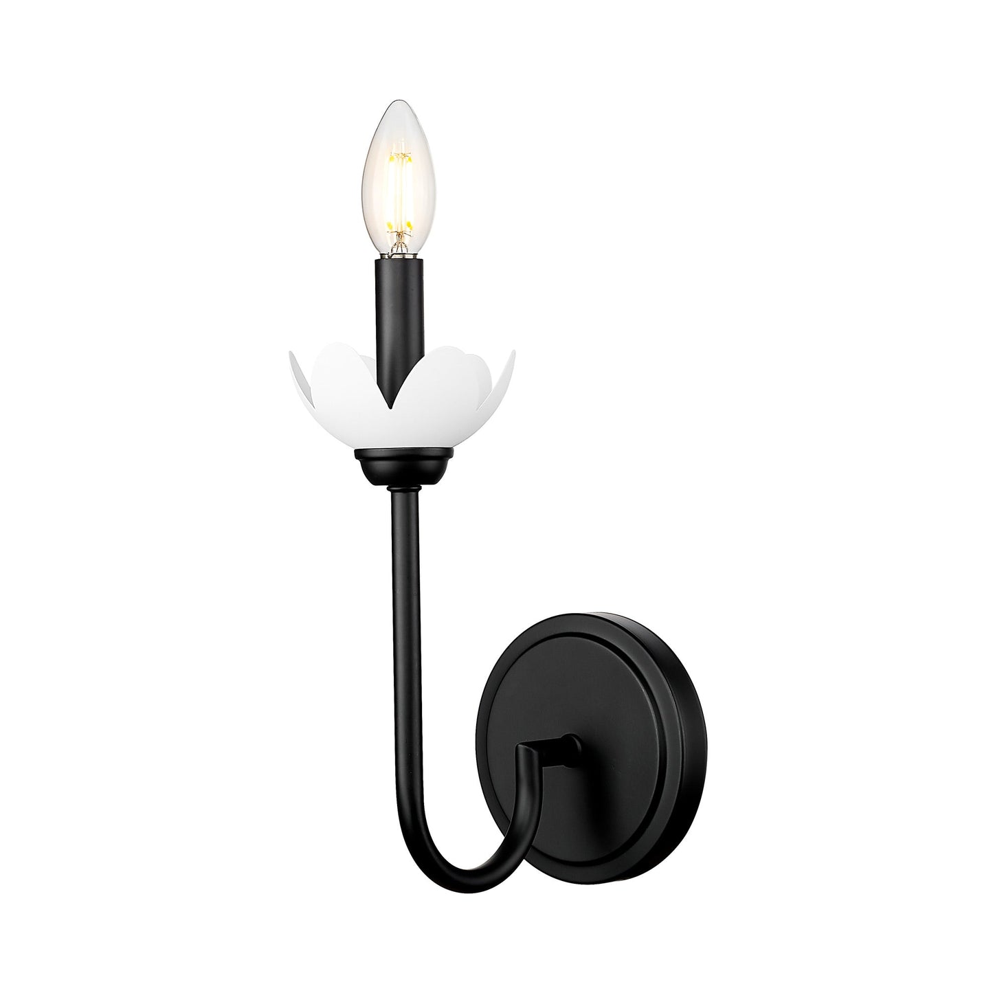 Allistair Wall Light in Matte Black (1-Light).