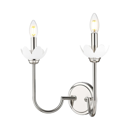 Allistair Wall Light in Polished Nickel (2-Light).