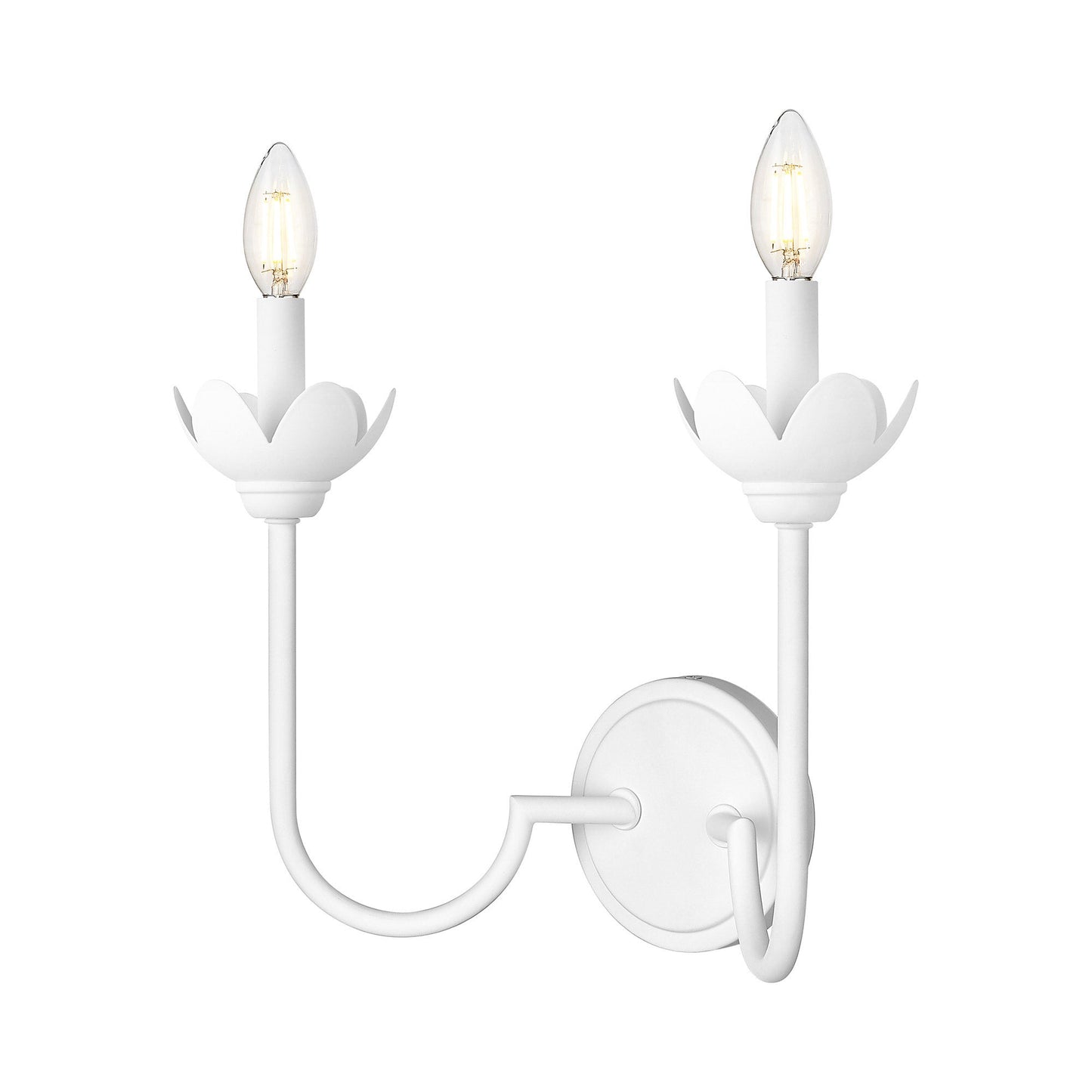 Allistair Wall Light in Textured White (2-Light).