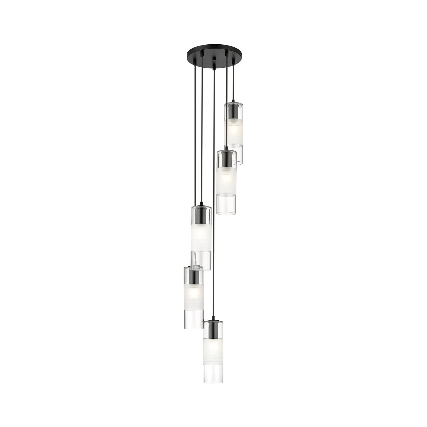Alton Chandelier in Matte Black (5-Light).