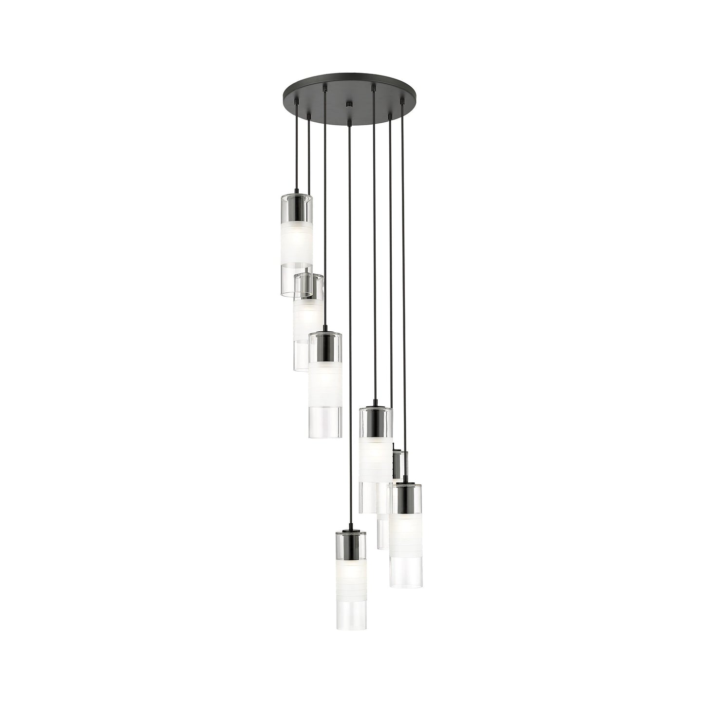 Alton Chandelier in Matte Black (7-Light).