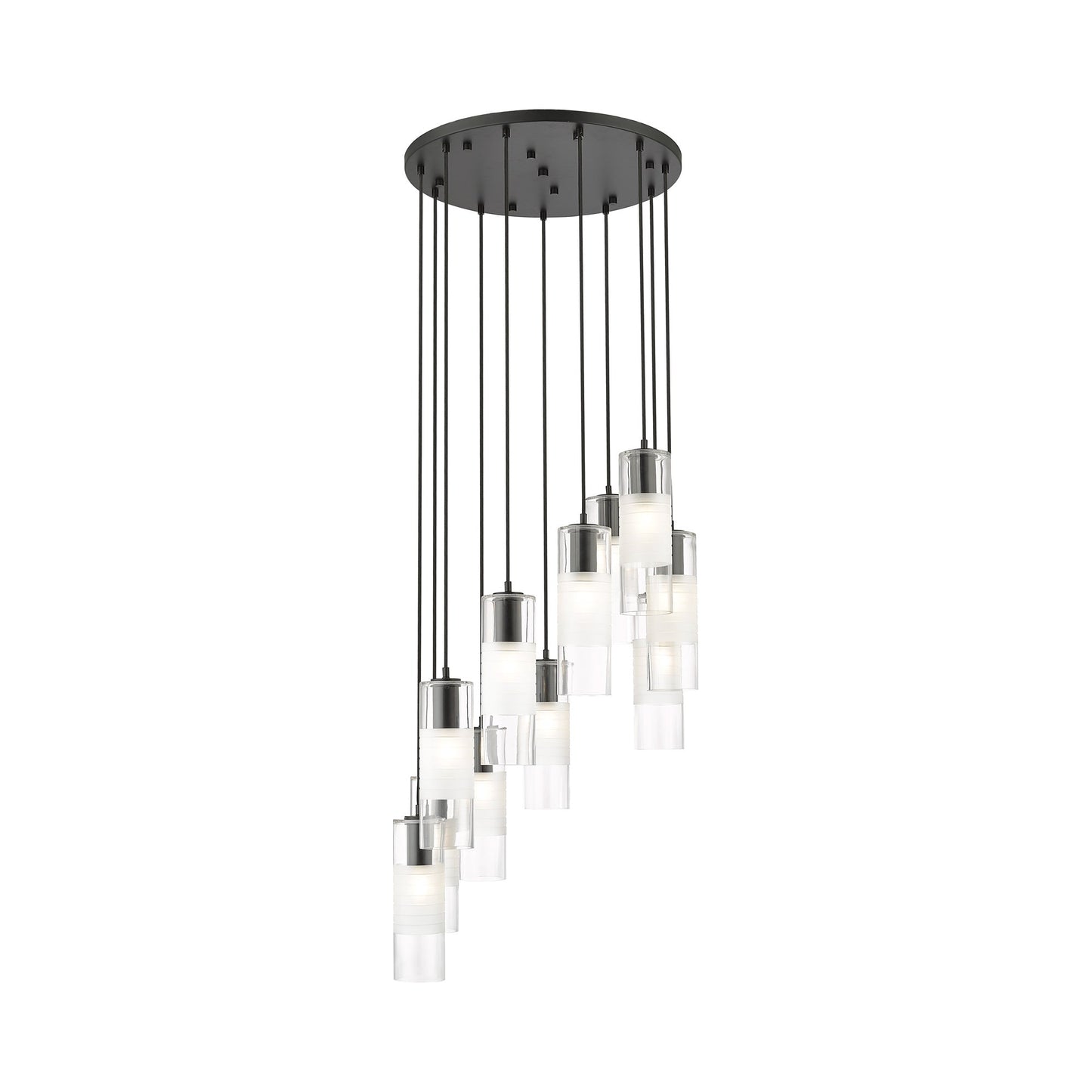 Alton Chandelier in Matte Black (11-Light).