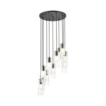 Alton Chandelier in Matte Black (11-Light).