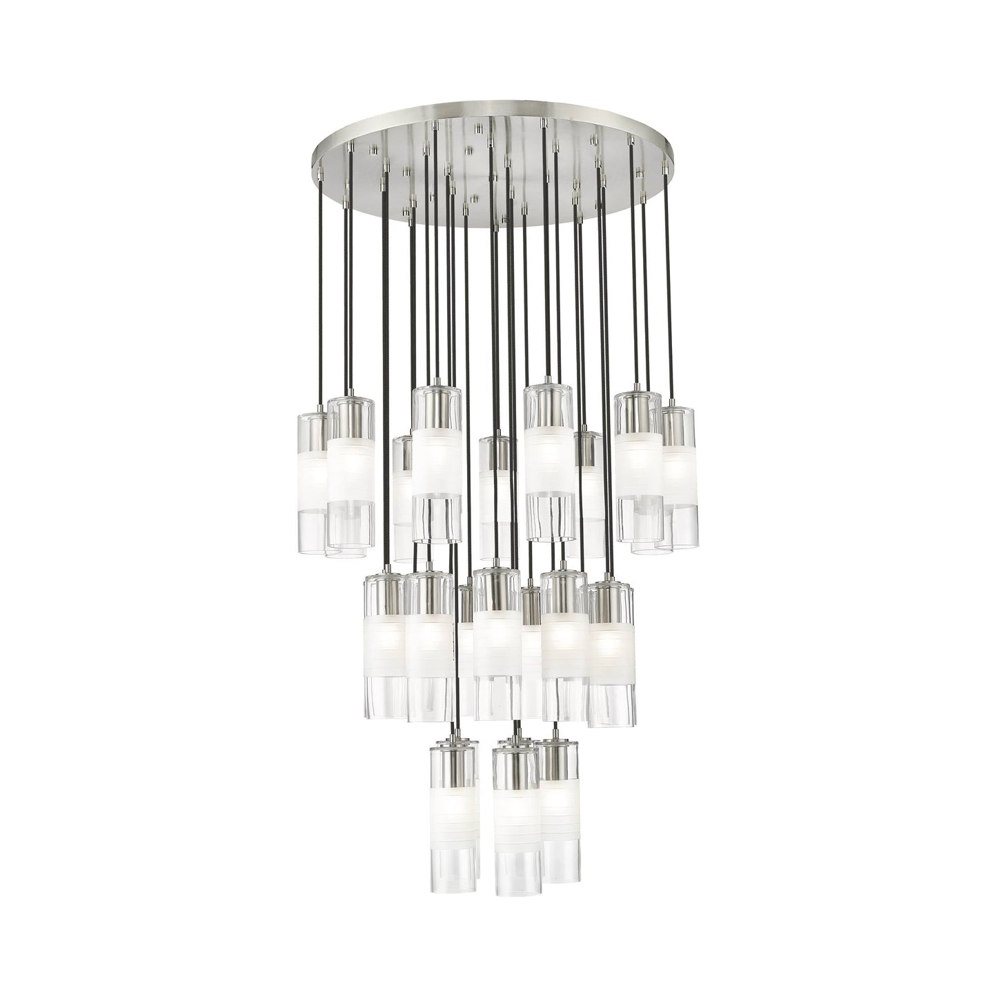 Alton Chandelier in Brushed Nickel (27-Light).