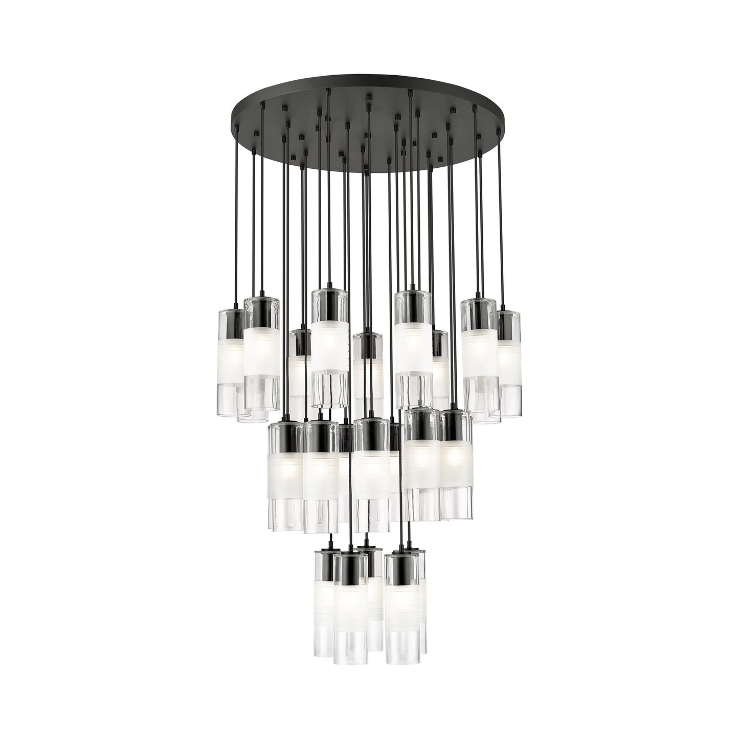 Alton Chandelier in Matte Black (27-Light).
