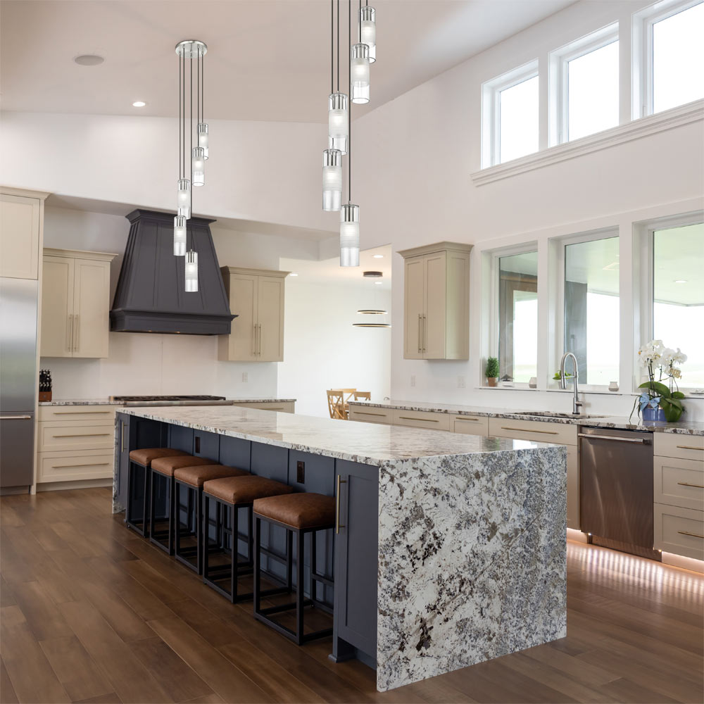 Alton Chandelier in kitchen.