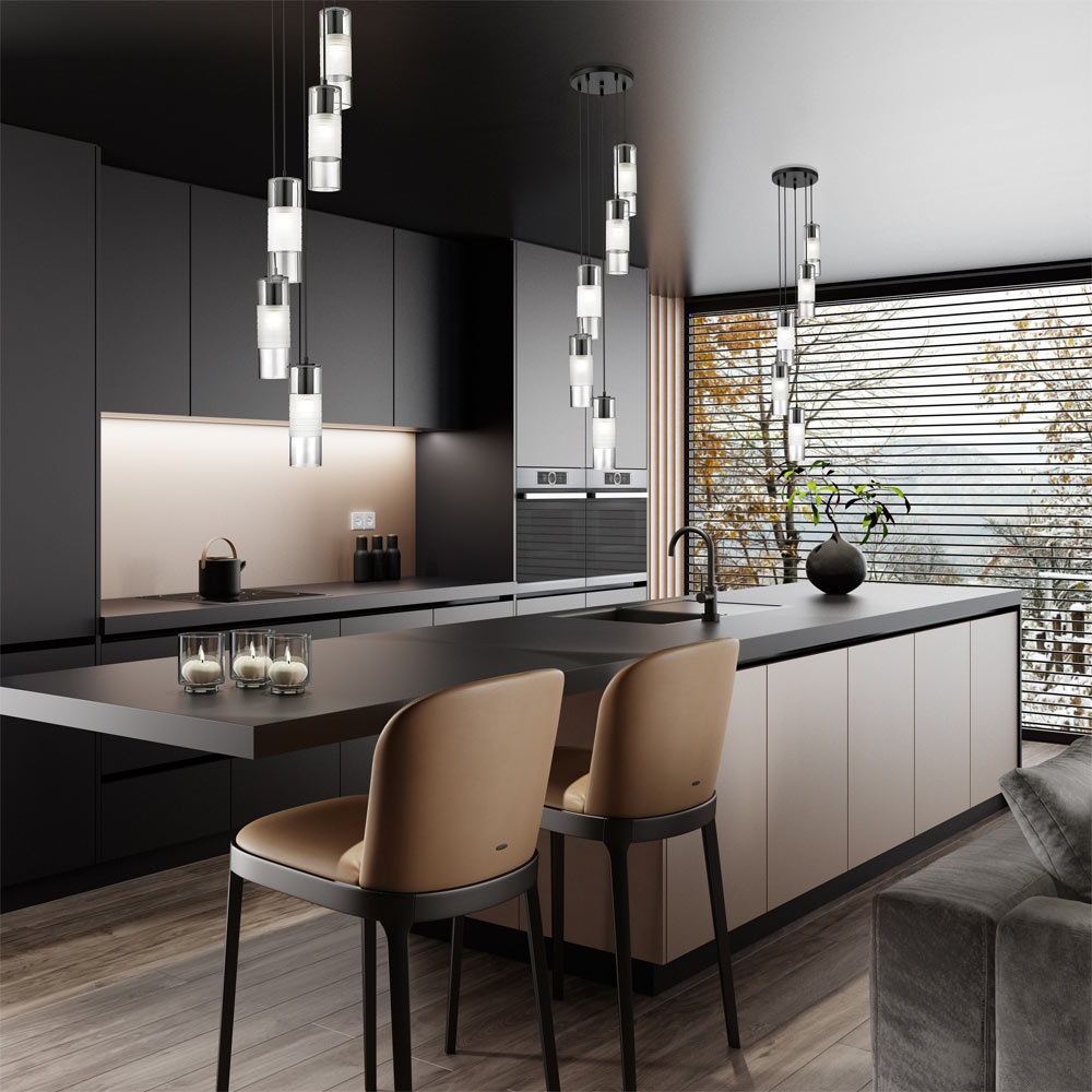 Alton Chandelier in kitchen.