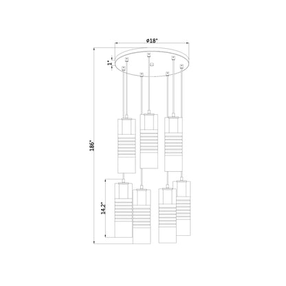 Alton Chandelier - line drawing.