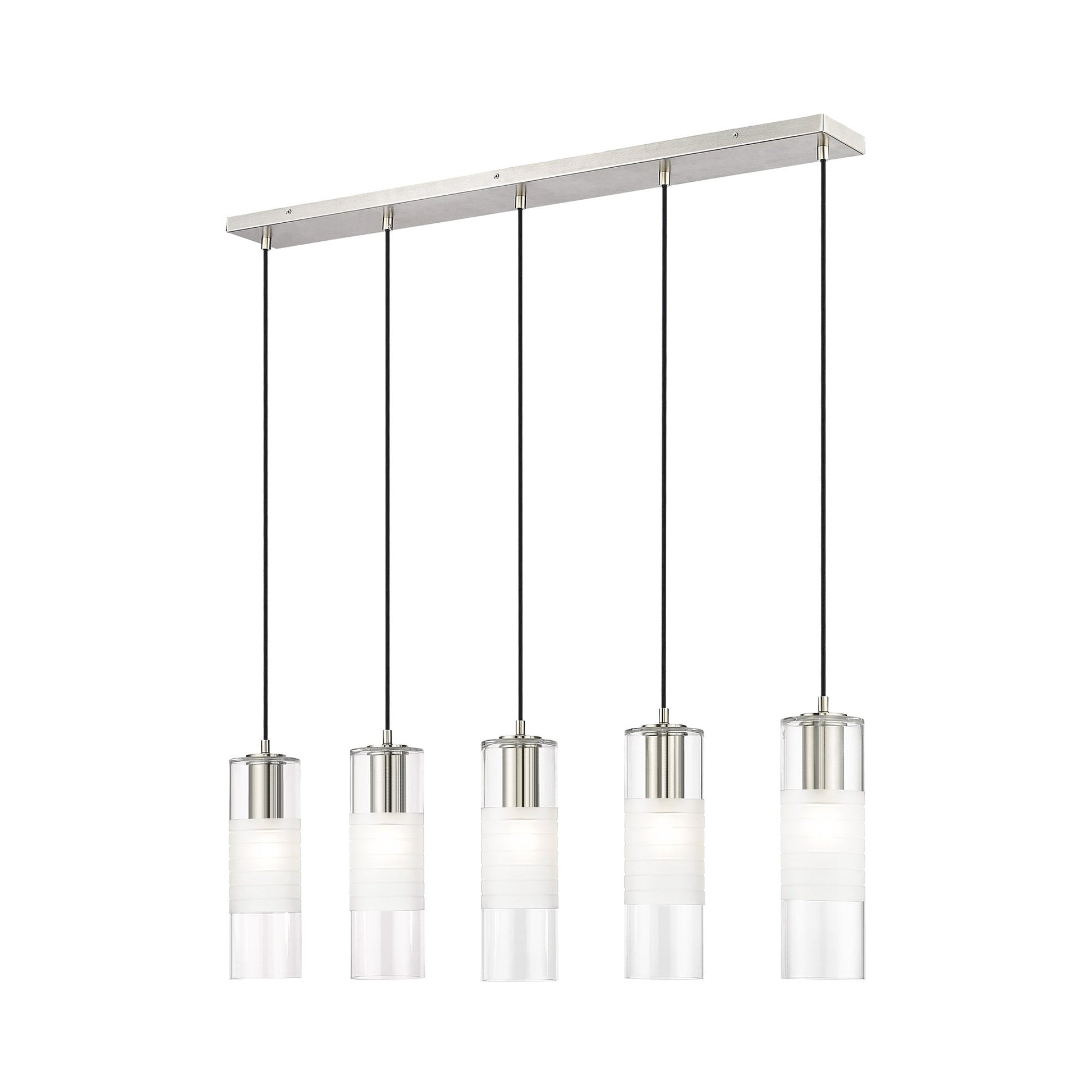 Alton Linear Chandelier in Brushed Nickel (5-Light).