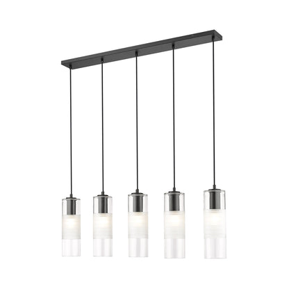 Alton Linear Chandelier in Matte Black (5-Light).