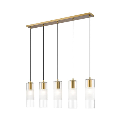 Alton Linear Chandelier in Modern Gold (5-Light).