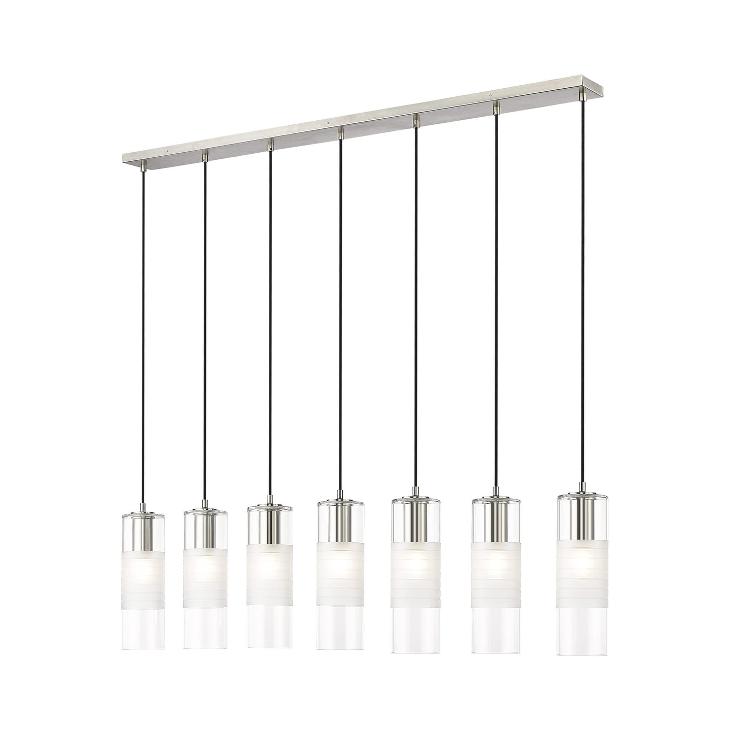 Alton Linear Chandelier in Brushed Nickel (7-Light).