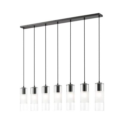Alton Linear Chandelier in Matte Black (7-Light).