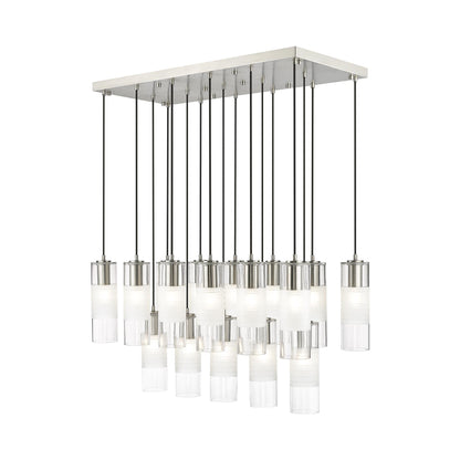 Alton Linear Chandelier in Brushed Nickel (17-Light).
