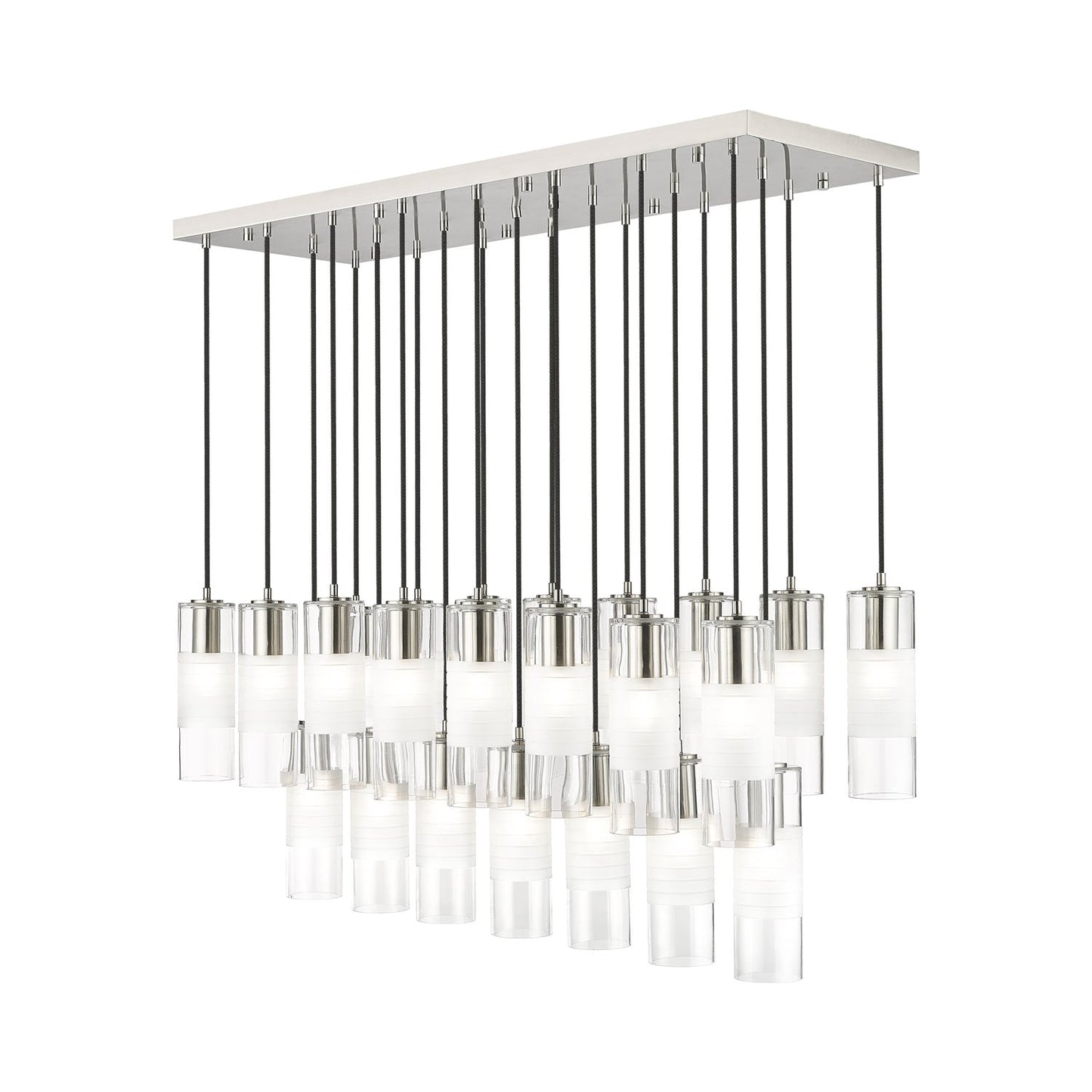Alton Linear Chandelier in Brushed Nickel (23-Light).