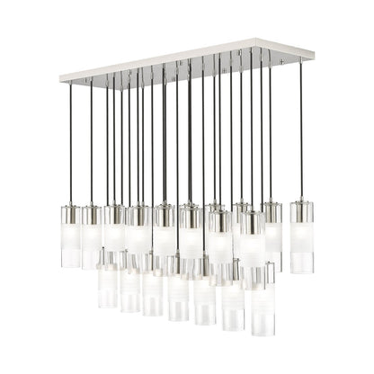 Alton Linear Chandelier in Brushed Nickel (23-Light).