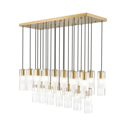 Alton Linear Chandelier in Modern Gold (23-Light).
