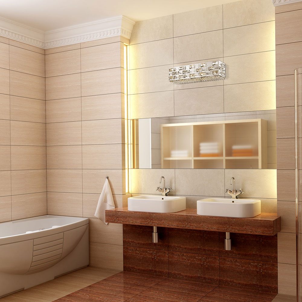 Aludra Bath Vanity Light in bathroom.