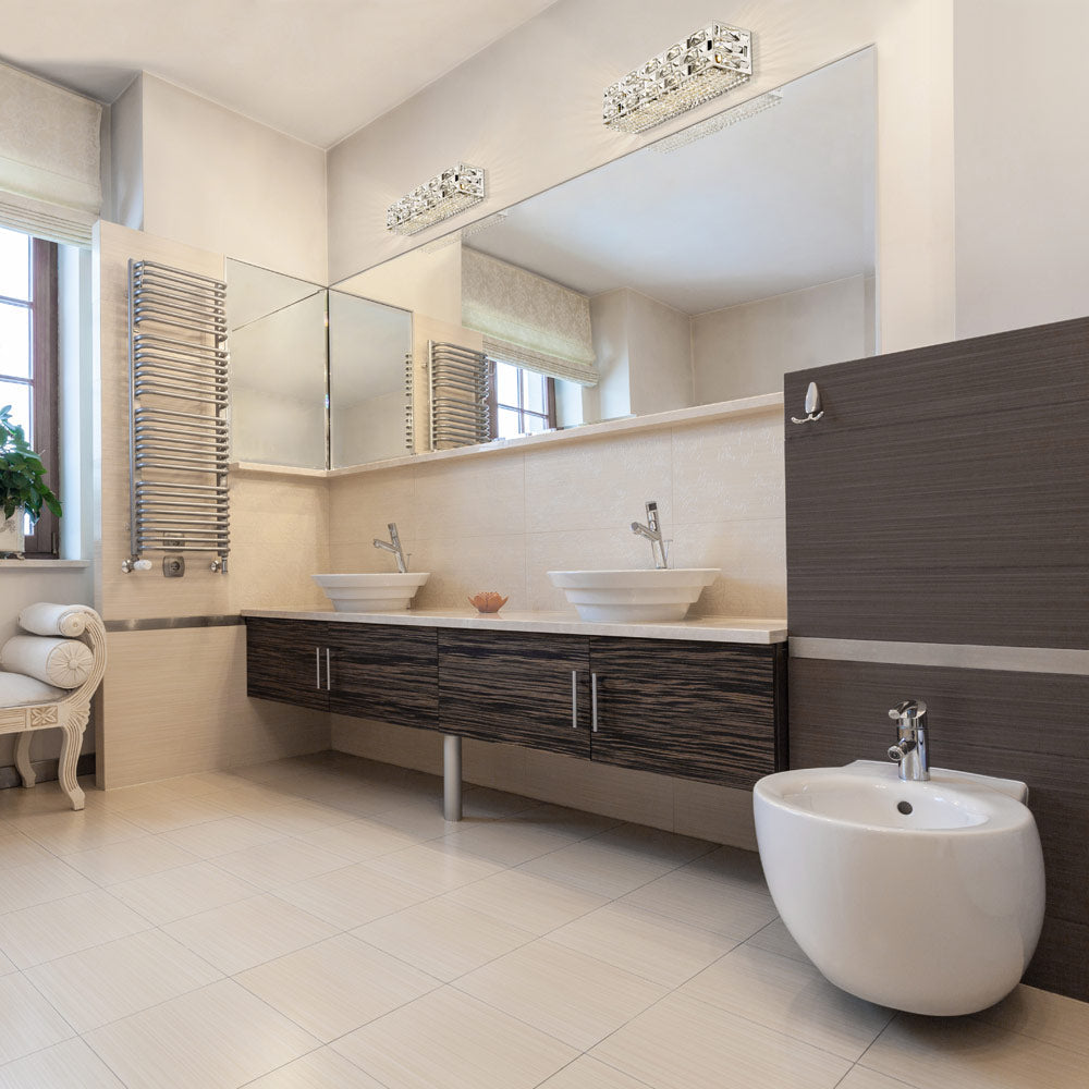 Aludra Bath Vanity Light in bathroom.