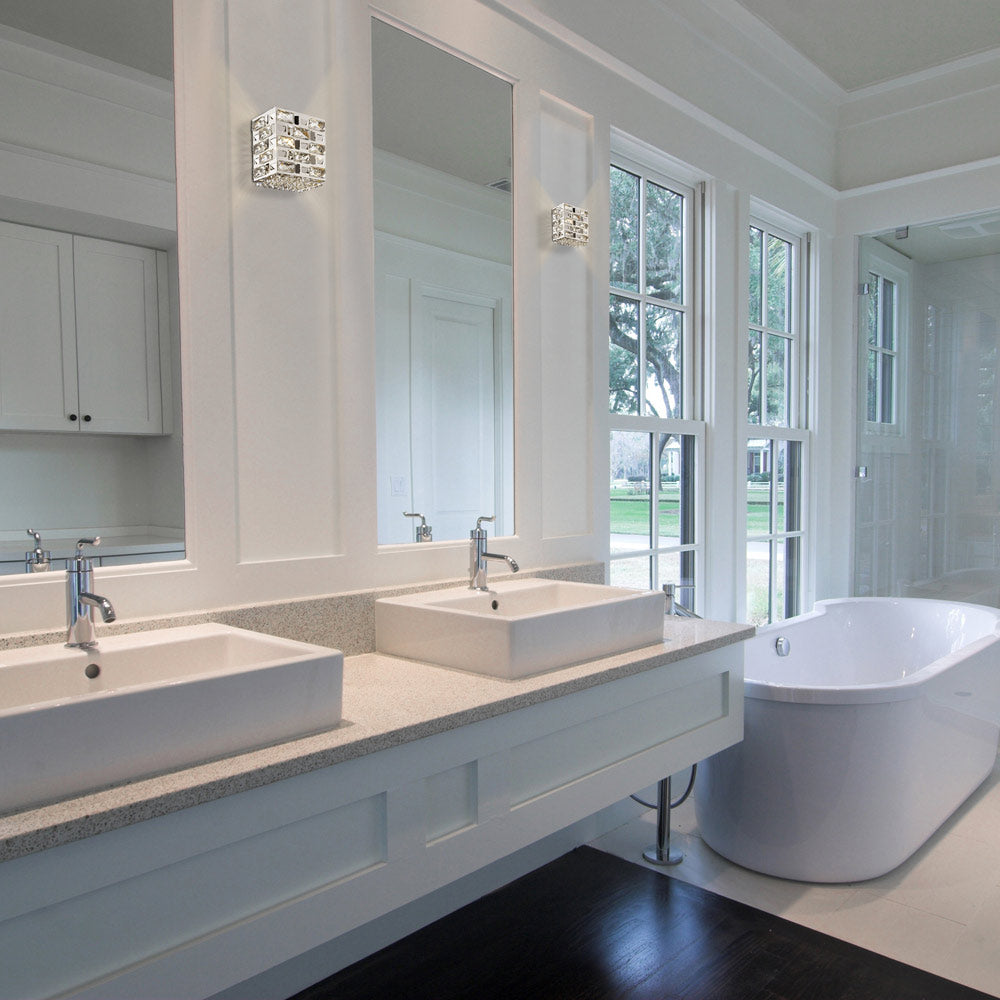 Aludra Bath Wall Light in bathroom.