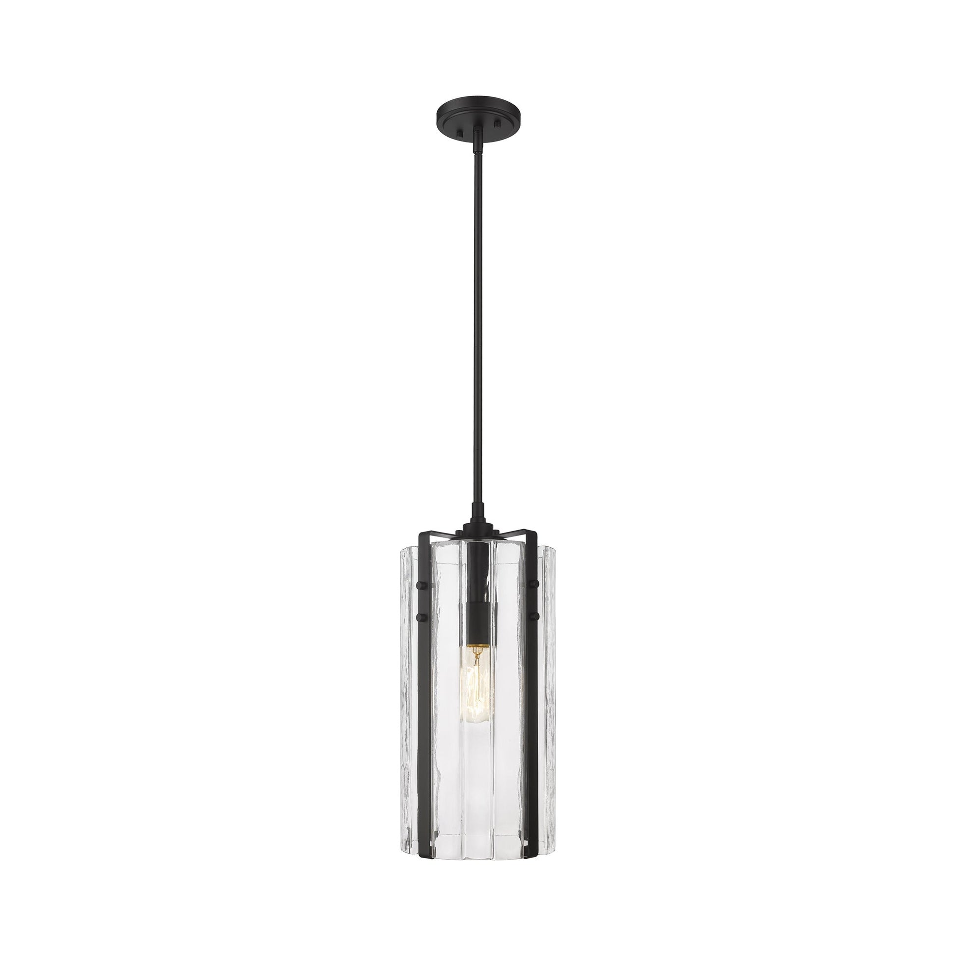 Alverton Pendant Light in Matte Black (8-Inch).