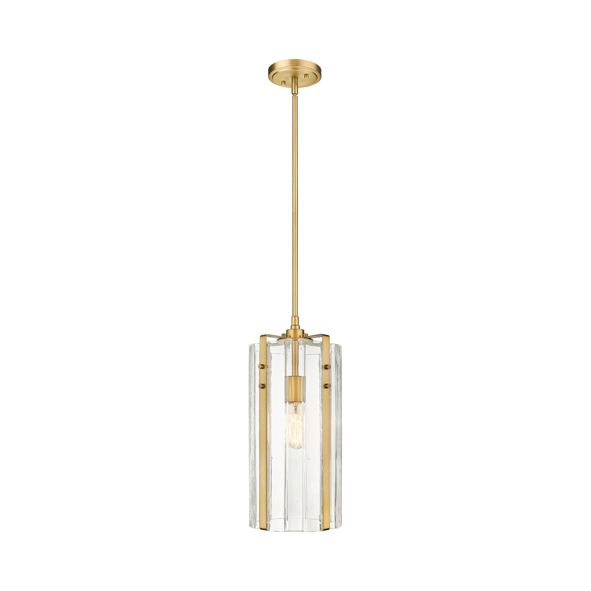 Alverton Pendant Light in Rubbed Brass (8-Inch).