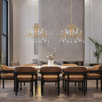 Amara Chandelier in dining room.