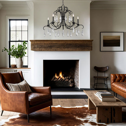 Amara Chandelier in living room.