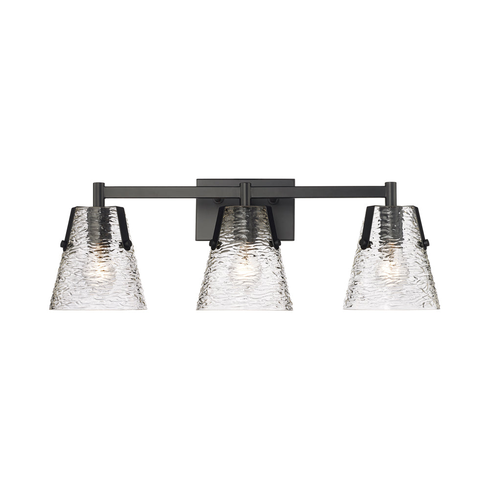Analia Bath Vanity Light in Matte Black (3-Light).