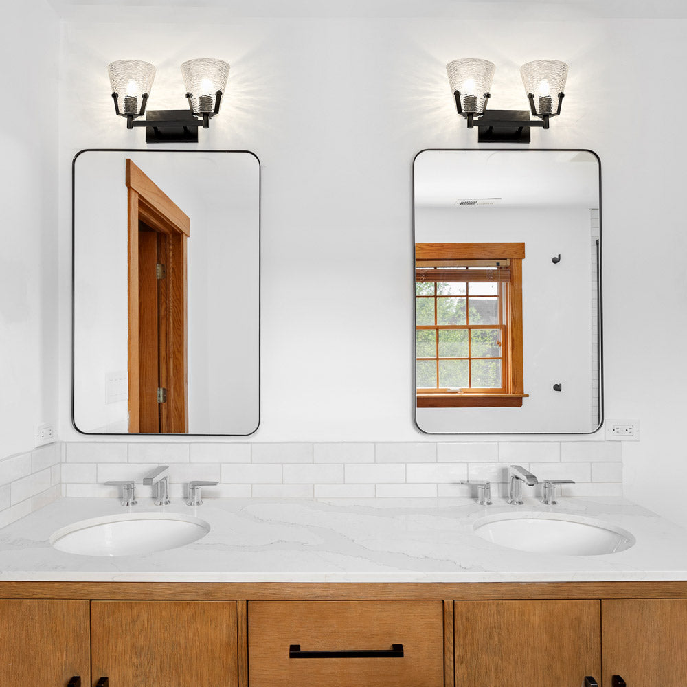 Analia Bath Vanity Light in bathroom.